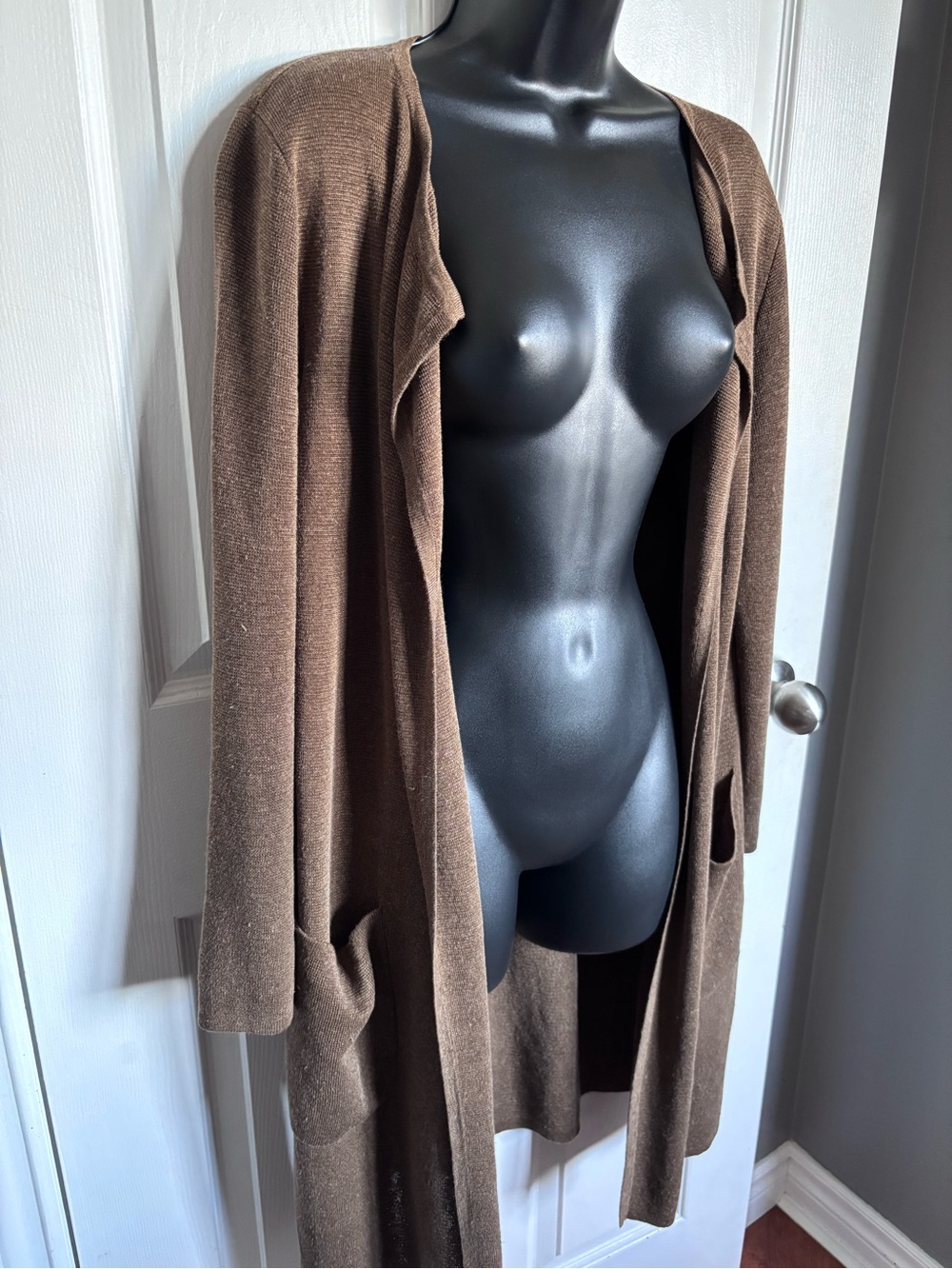 J.Crew Juliette Linen Blend Sweater Blazer Pecan Brown S EUC